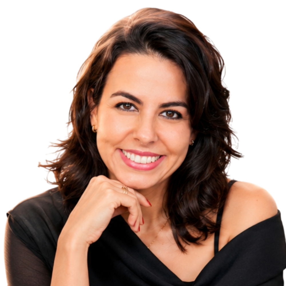 Retrato próximo de Gabriella Gulla sorrindo